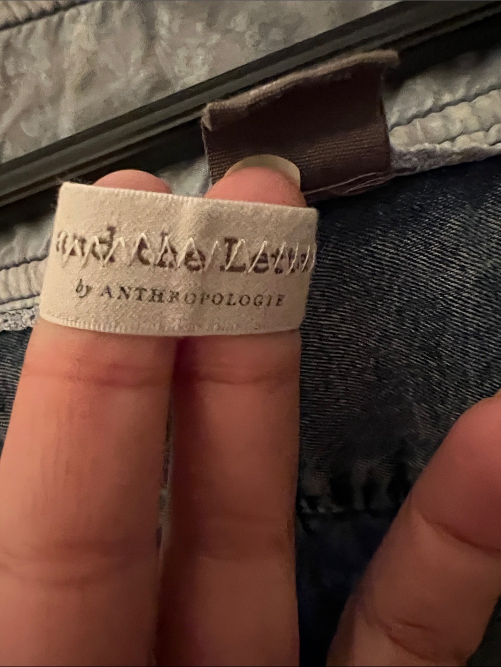 Pilcro and the Letterpress Washed Denim V-Neck Tunic - Blue - Picture 3 of 6